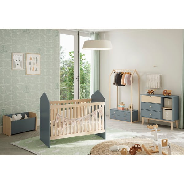 Cassettiera per bambini verde polveroso 90x81x40 cm Estefania – Marckeric-image-1