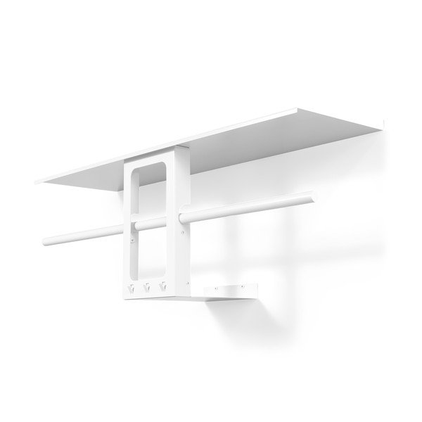 Attaccapanni da parete bianco in acciaio con scaffale 100 cm Luno Small – Spinder Design