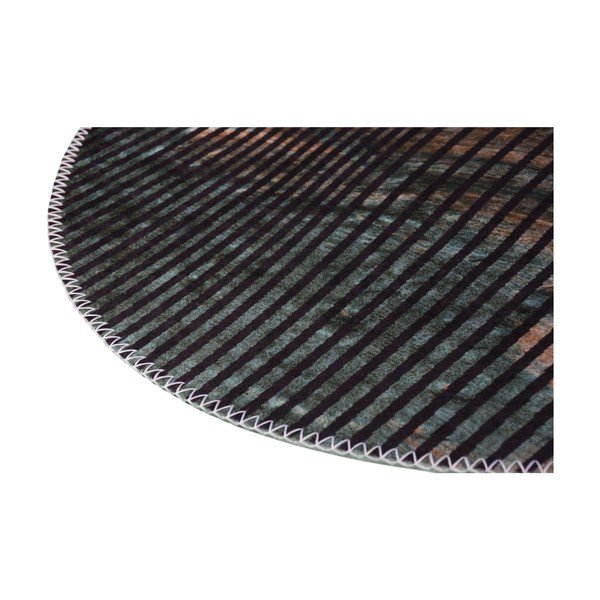 Tappeto rotondo lavabile nero ø 80 cm - Vitaus-image-2