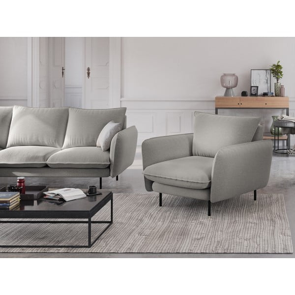 Poltrona grigio chiaro Vienna - Cosmopolitan Design-image-1