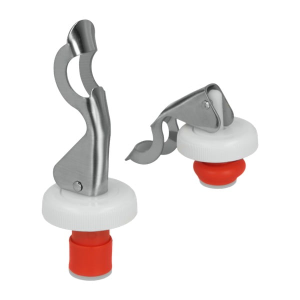 Set di 2 tappi per bottiglie in acciaio inox - Metaltex-image-1