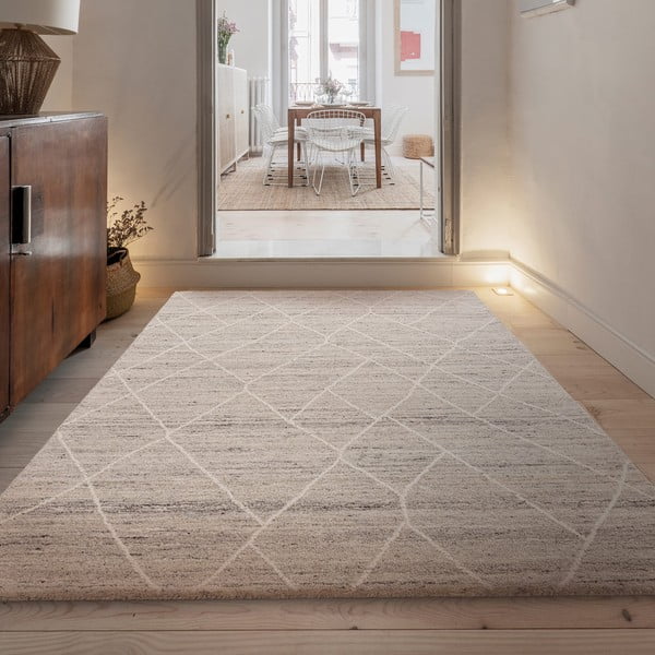 Tappeto in lana grigio chiaro 200x290 cm Noah - Asiatic Carpets-image-1