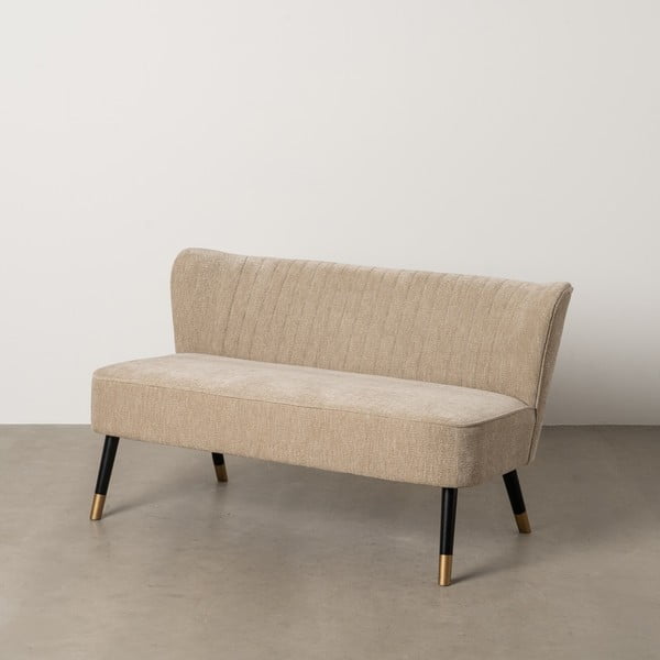 Divano beige con rivestimento in ciniglia 134 cm Glam – Ixia-image-2