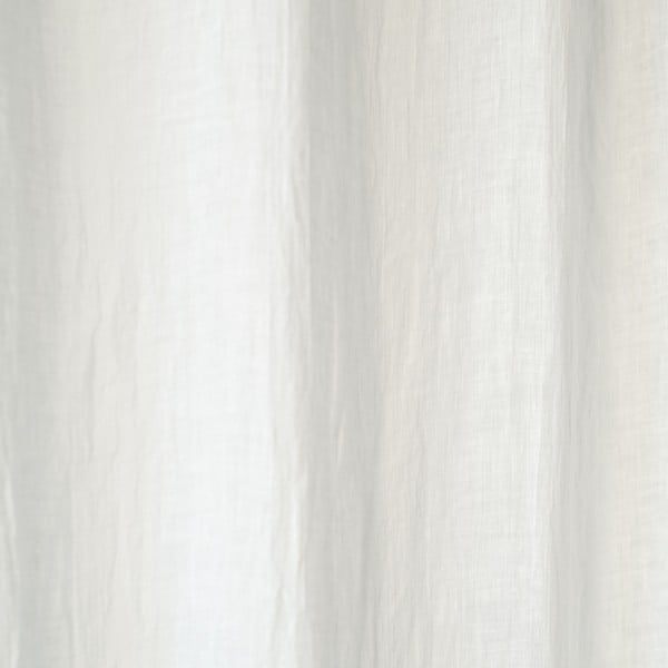 Tenda leggera in lino bianco con passanti Daytime, 275 x 130 cm White - Linen Tales-image-3