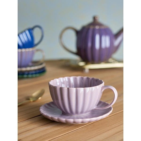 Tazzina per cappuccino rosa chiaro in gres 220 ml Latina – Bloomingville-image-1