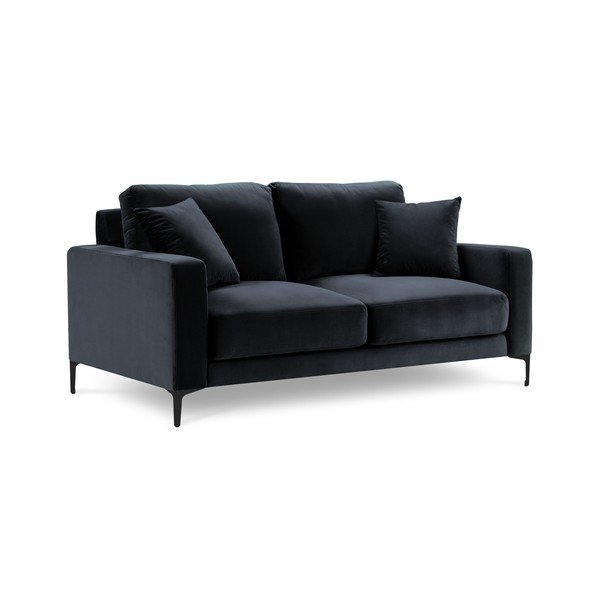 Divano in velluto blu scuro, 158 cm Harmony - Kooko Home-image-2