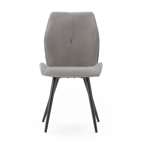 Set di 2 sedie da pranzo in velluto a coste grigio chiaro Adaya - Marckeric-image-2