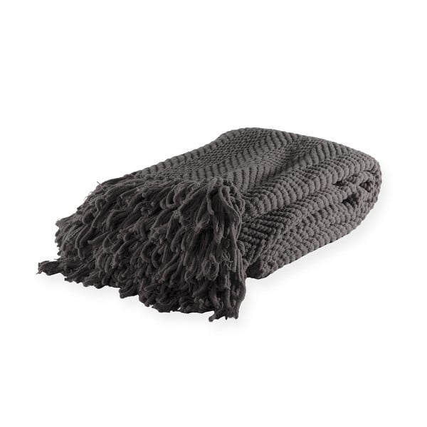 Coperta grigia in ciniglia 130x170 cm Renee – Tiseco Home Studio