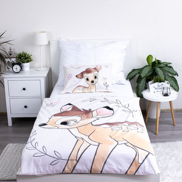 Biancheria da letto per bambini in cotone per culla 100x135 cm  Bambi "Beige" – Jerry Fabrics-image-1