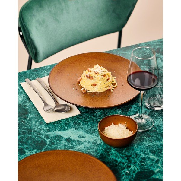 Piatto marrone in porcellana ø 27 cm Ovio – BonBistro-image-1