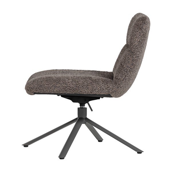 Poltrona marrone girevole con rivestimento in bouclé Soren – WOOOD-image-3