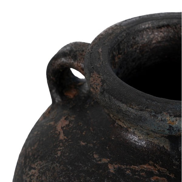 Vaso marrone scuro in terracotta alto (altezza totale 60 cm) Artem – Ixia-image-1