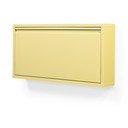 Scarpiera giallo chiaro in acciaio con ante ribaltabili/da parete 75x37,5x12,5 cm Billy – Spinder Design