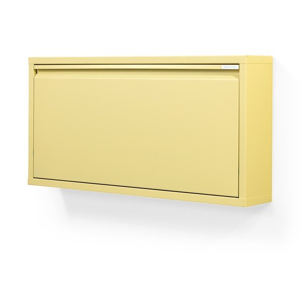 Scarpiera giallo chiaro in acciaio con ante ribaltabili/da parete 75x37,5x12,5 cm Billy – Spinder Design