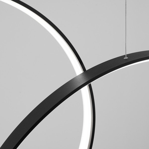 Lampadario LED nero in alluminio RIO – Thoro-image-4