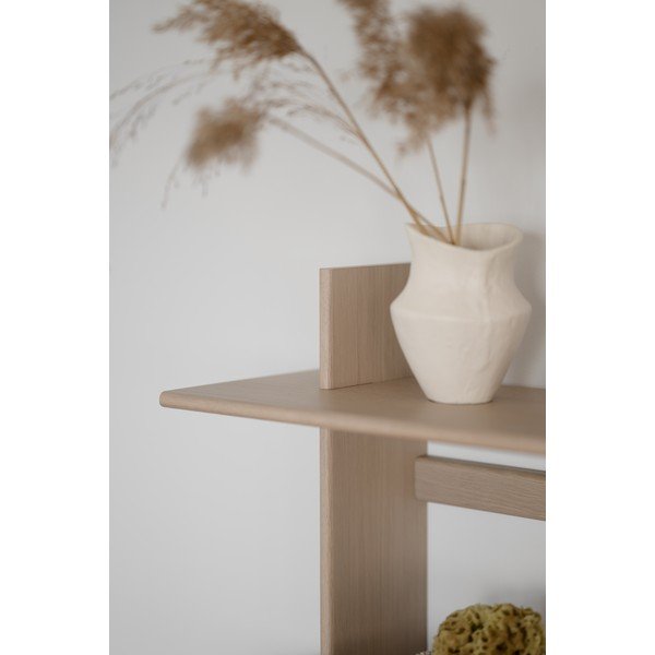 Mensola colore naturale chiaro con effetto rovere con ripiani multipli 75 cm Westlock – Rowico-image-2