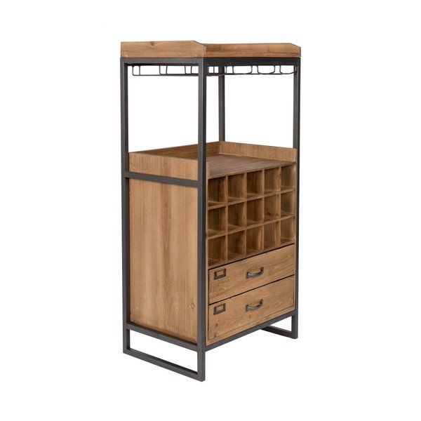 Armadio per vini in legno di abete Edgar - White Label-image-2