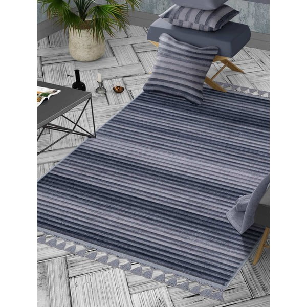 Tappeto lavabile grigio 160x100 cm - Vitaus-image-1