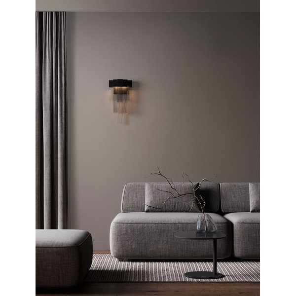Lampada da parete LED nera opaca in acciaio con intensità regolabile Revια – Nova Luce-image-1