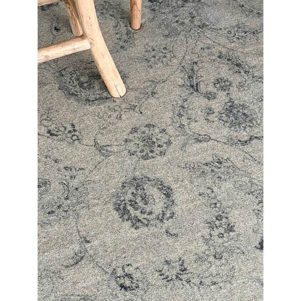 Tappeto in lana beige 170x240 cm Calisia Vintage Flora - Agnella-image-1