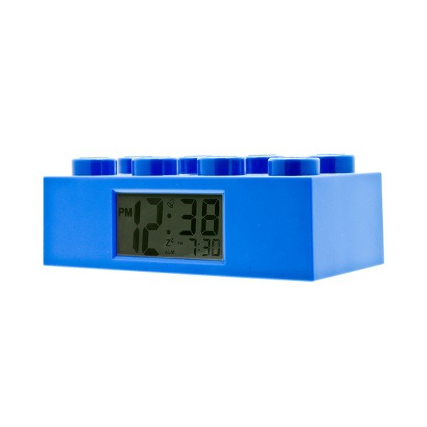 Modré hodiny s budíkem LEGO® Brick
