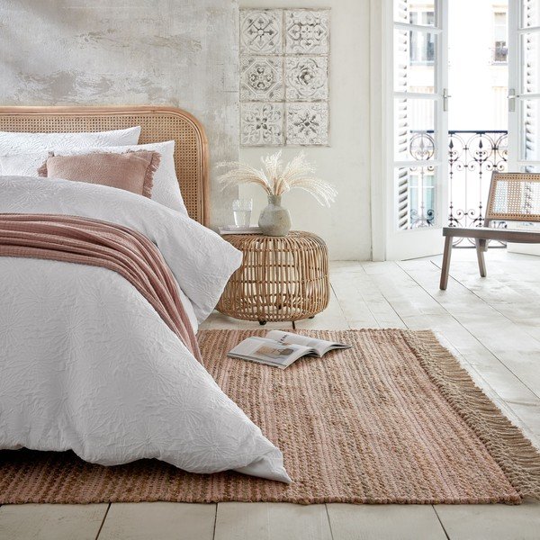 Tappeto rosa in iuta tessuto a mano 160x230 cm Equinox – Flair Rugs-image-4