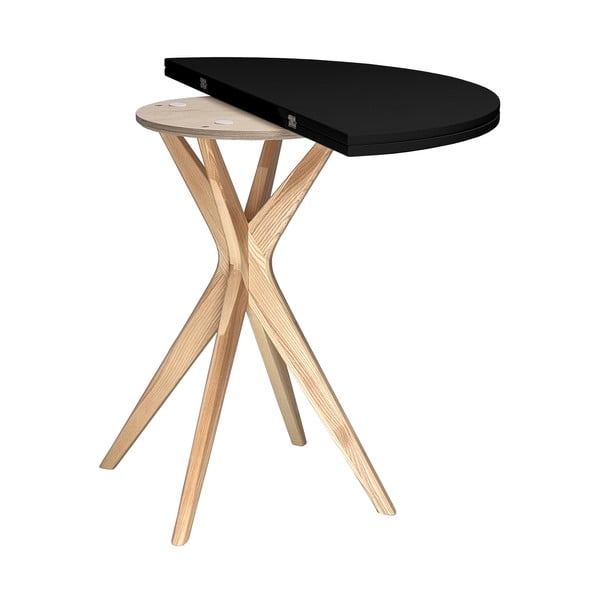 Tavolo da pranzo rotondo allungabile con estensione 65x90 cm Jubi – Ragaba-image-3