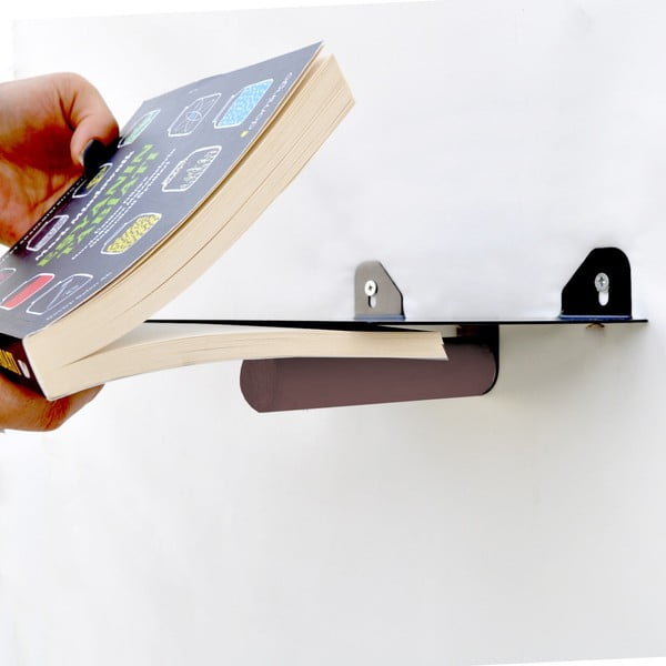 Set di 2 ripiani in metallo nero da 21 cm Rod - Kalune Design-image-2