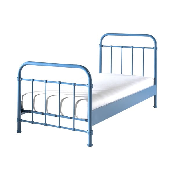 Letto per bambini in metallo blu , 90 x 200 cm New York - Vipack