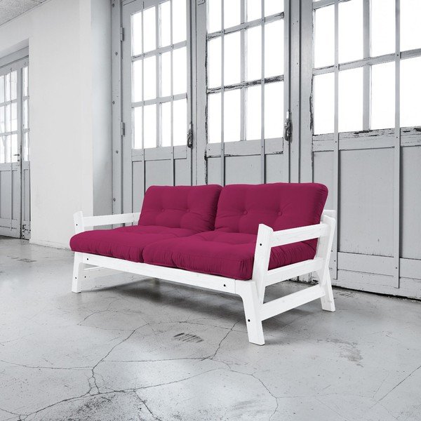 Rozkládací pohovka Karup Step White/Pink