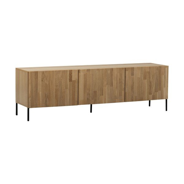 Mobile TV di colore naturale in rovere massiccio 180x56x46 cm Bono – WOOOD-image-3