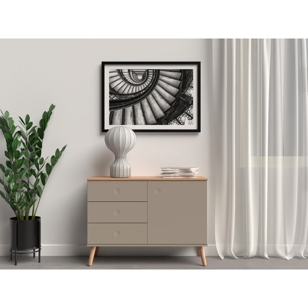 Cassettiera bassa marrone in rovere 109x79 cm Dot - Tenzo-image-1