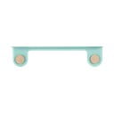 Mensola a muro in acciaio verde con dettaglio in legno di quercia con 2 ganci , lunghezza 60 cm Hook - Gazzda