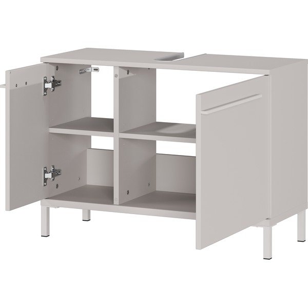 Mobile da lavabo color crema opaco 80x59 cm Laurino – Germania-image-2