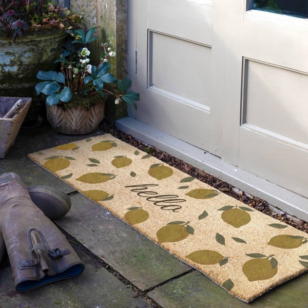 Zerbino in fibre di cocco 40x120 cm Hello Lemons – Artsy Doormats-image-1