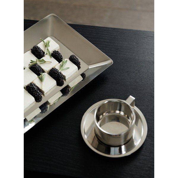 Tazzine in set per cappuccino argentate in acciaio inox 2 pz 200 ml Oryn – S|P Collection-image-2