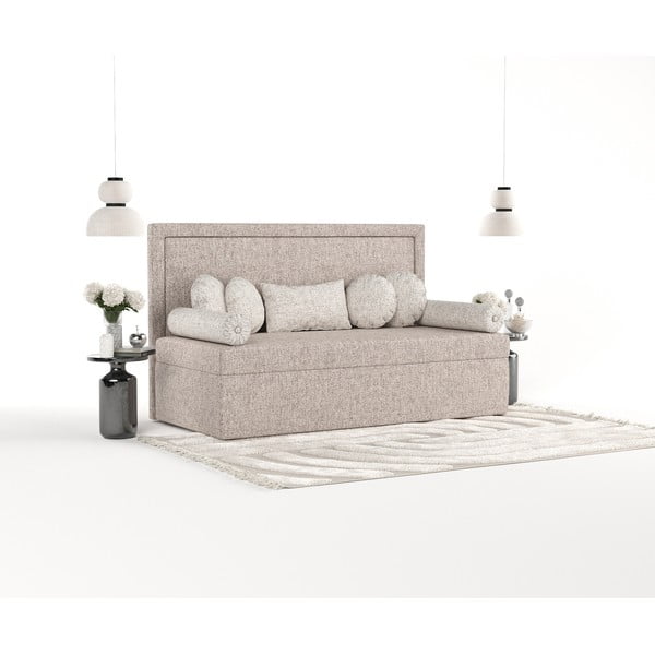 Letto singolo imbottito marrone chiaro 80x200 cm Scala - Maison de Rêve-image-2