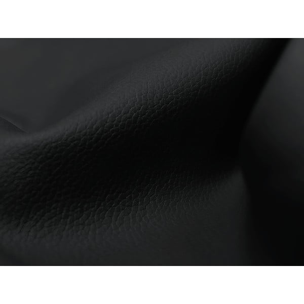 Poggiapiedi nero con rivestimento in finta pelle Aloha – Makamii-image-4