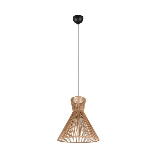 Lampadario di colore naturale in metallo con paralume in carta lavorata ø 35 cm Rosalie – Reality