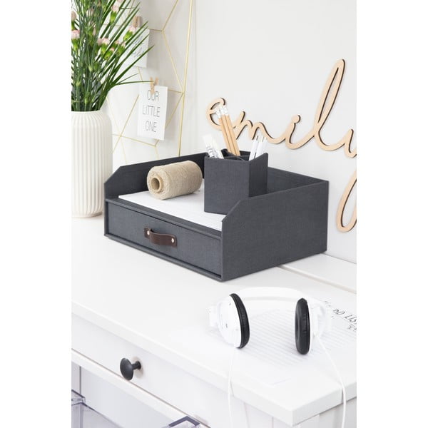 Organizzatore di documenti in cartone con cassetto Walter - Bigso Box of Sweden-image-1