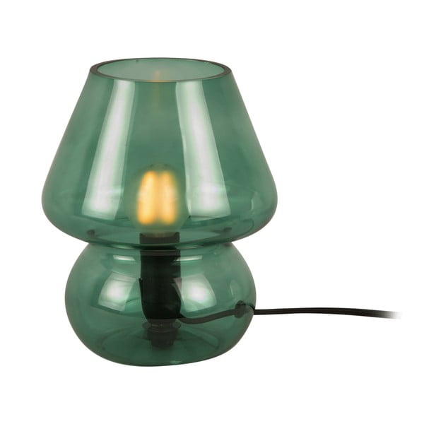 Lampada da tavolo in vetro verde scuro Vetro, altezza 18 cm - Leitmotiv