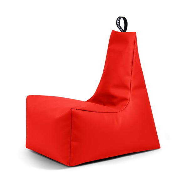 Puof a sacco rosso con rivestimento in finta pelle Icy XL – So Soft?