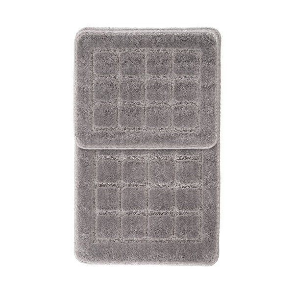 Set di tappetini per il bagno grigi 2 pz 50x80 cm Kareli – Foutastic-image-2