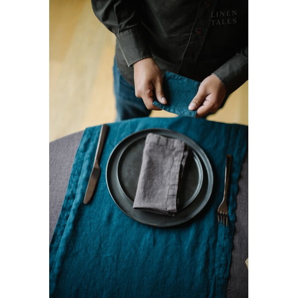 Set di 2 tovaglioli in lino grigio scuro Dark Grey - Linen Tales-image-3