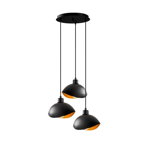 Lampada a sospensione nera con paralume in metallo ø 50 cm Sivani - Opviq lights