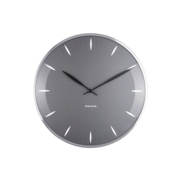 Orologio da parete in vetro grigio, ø 40 cm Leaf - Karlsson-image-3
