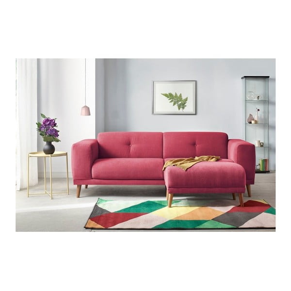 (II. qualità) Divano rosso con bracciolo Luna - Bobochic Paris-image-4