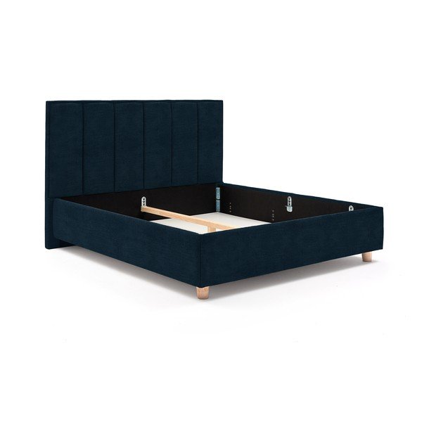 Letto matrimoniale blu scuro con contenitore , 180 x 200 cm Wega - ProSpánek-image-2