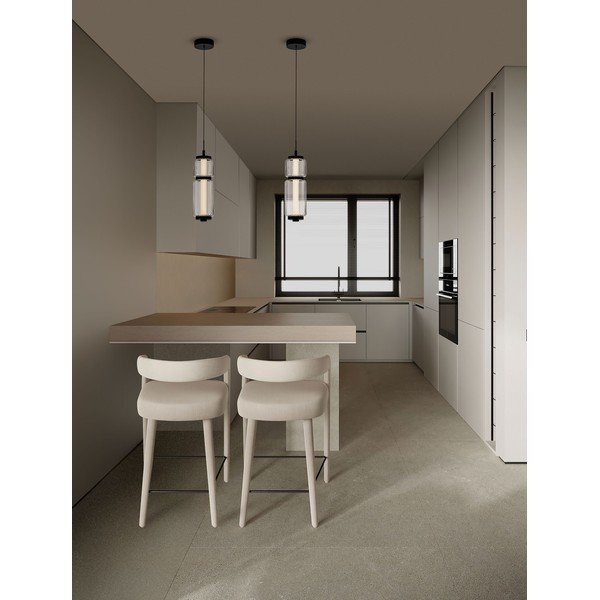 Lampadario LED nero opaco in vetro ø 12 cm Liesa – Nova Luce-image-2