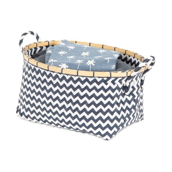 Cestino portaoggetti blu e bianco Zigzag Zig Zag - Compactor-image-2
